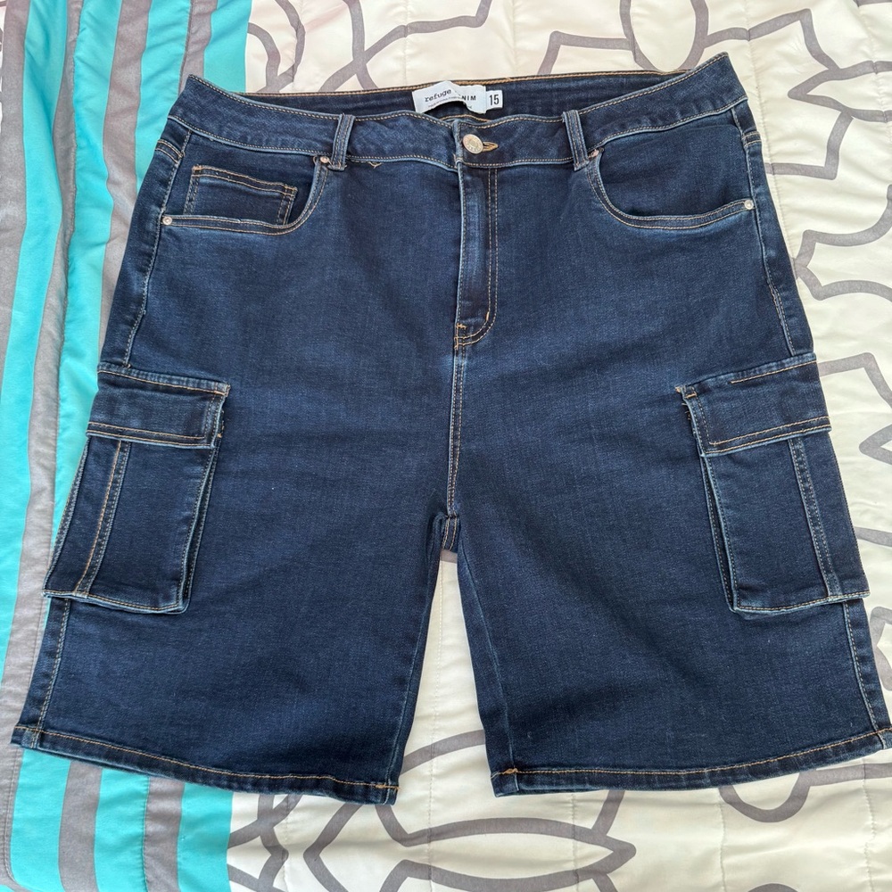 Dark Blue Women's Cargo Shorts